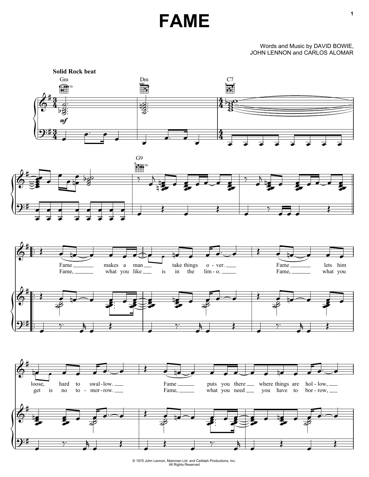 Fame - The Musical By Steve Margoshes Free Sheet Music