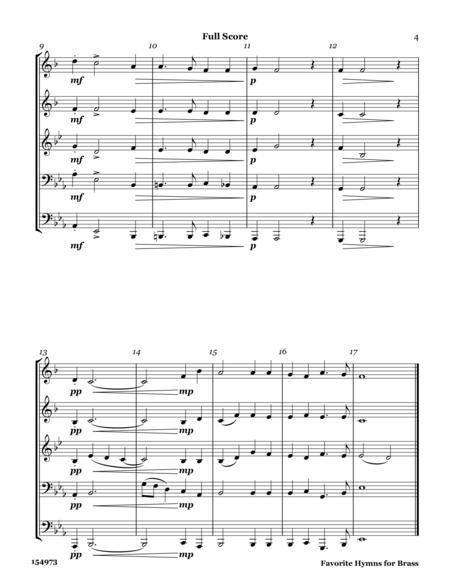 Favorite Hymns For Brass Quintet By Brandon Nelson Free Sheet Music