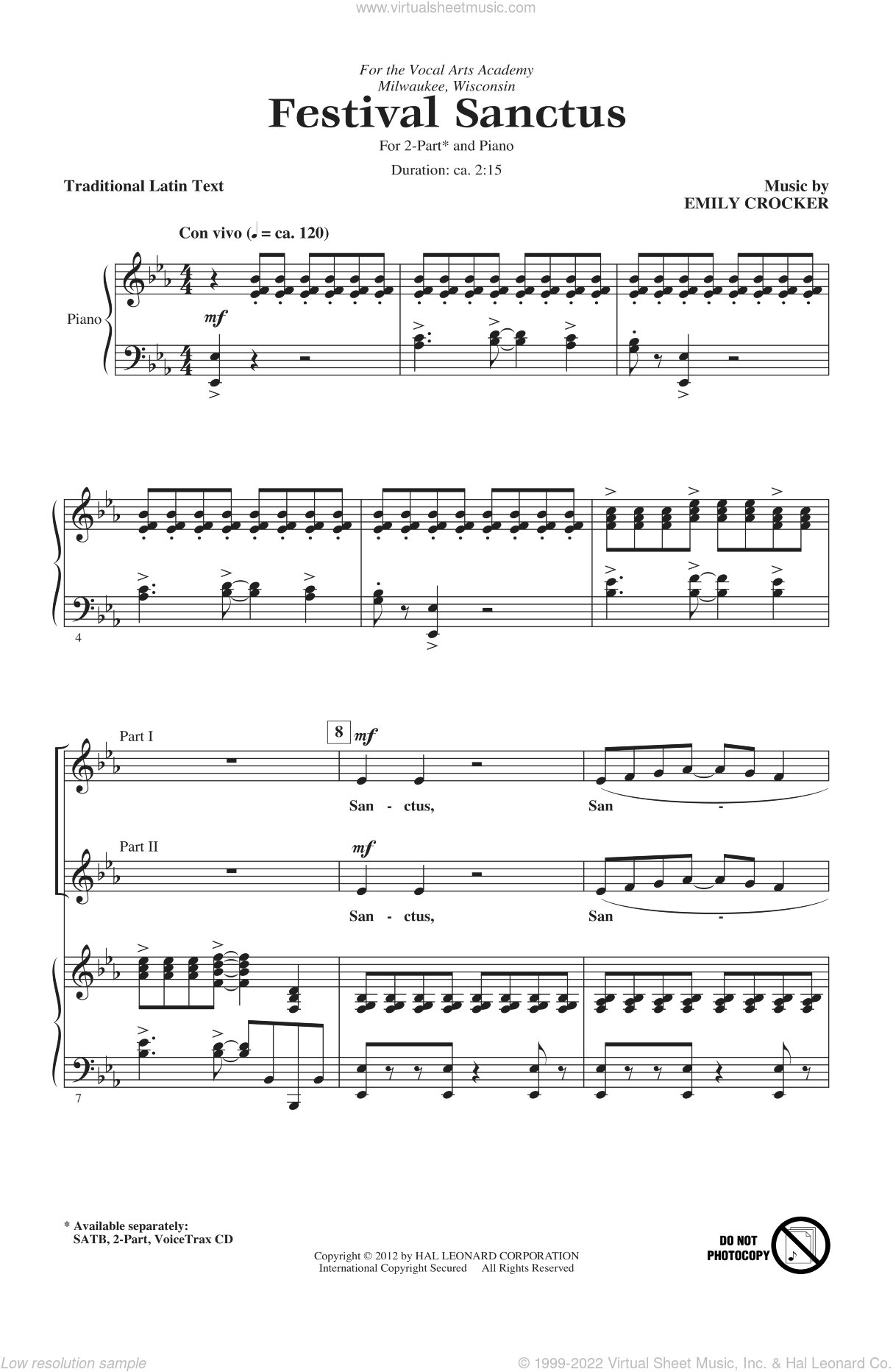 Festival Sanctus By John Leavitt Free Sheet Music