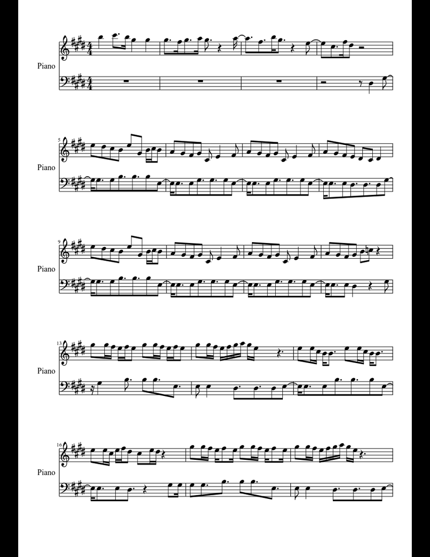 Five Nights At Freddy's By The Living Tombstone Free Sheet Music