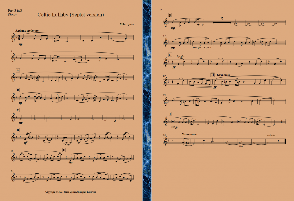 Flexible Ensemble - Celtic Lullaby By Mike Lyons Free Sheet Music