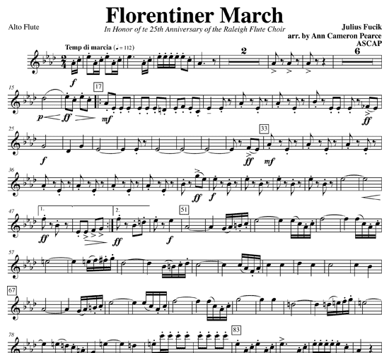 Florentiner March By Julius Fucik Free Sheet Music