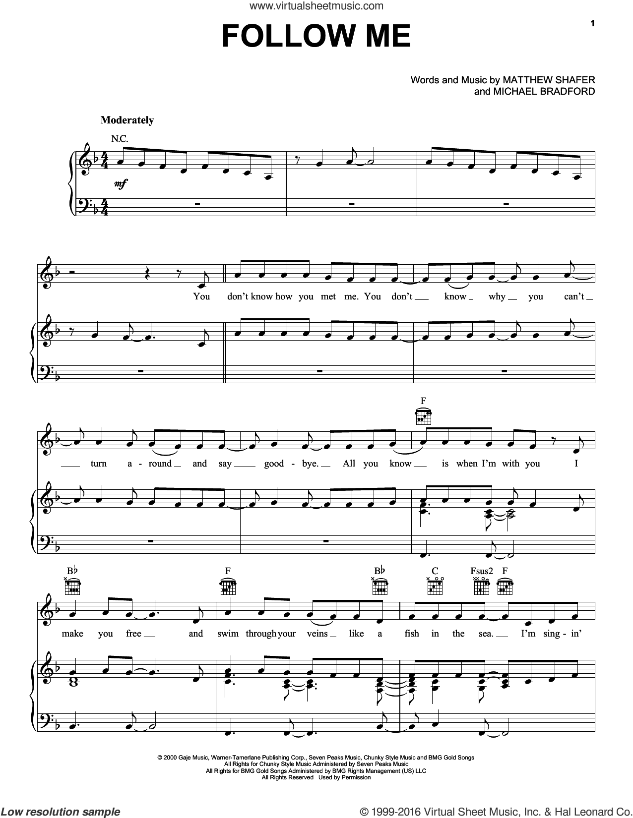 Follow Me By Ira F. Stanphill Free Sheet Music