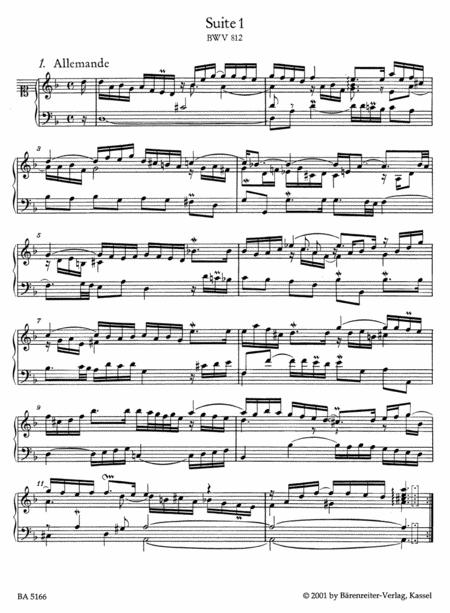 Franzosische Suiten BWV 812-817 By Johann Sebastian Bach Free Sheet Music