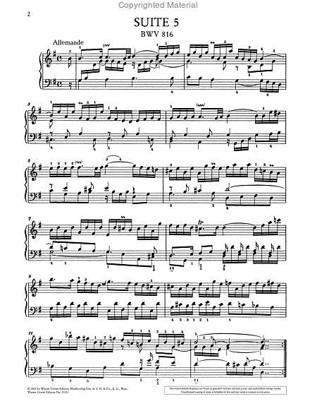 French Suite V In G Major By Johann Sebastian Bach Free Sheet Music