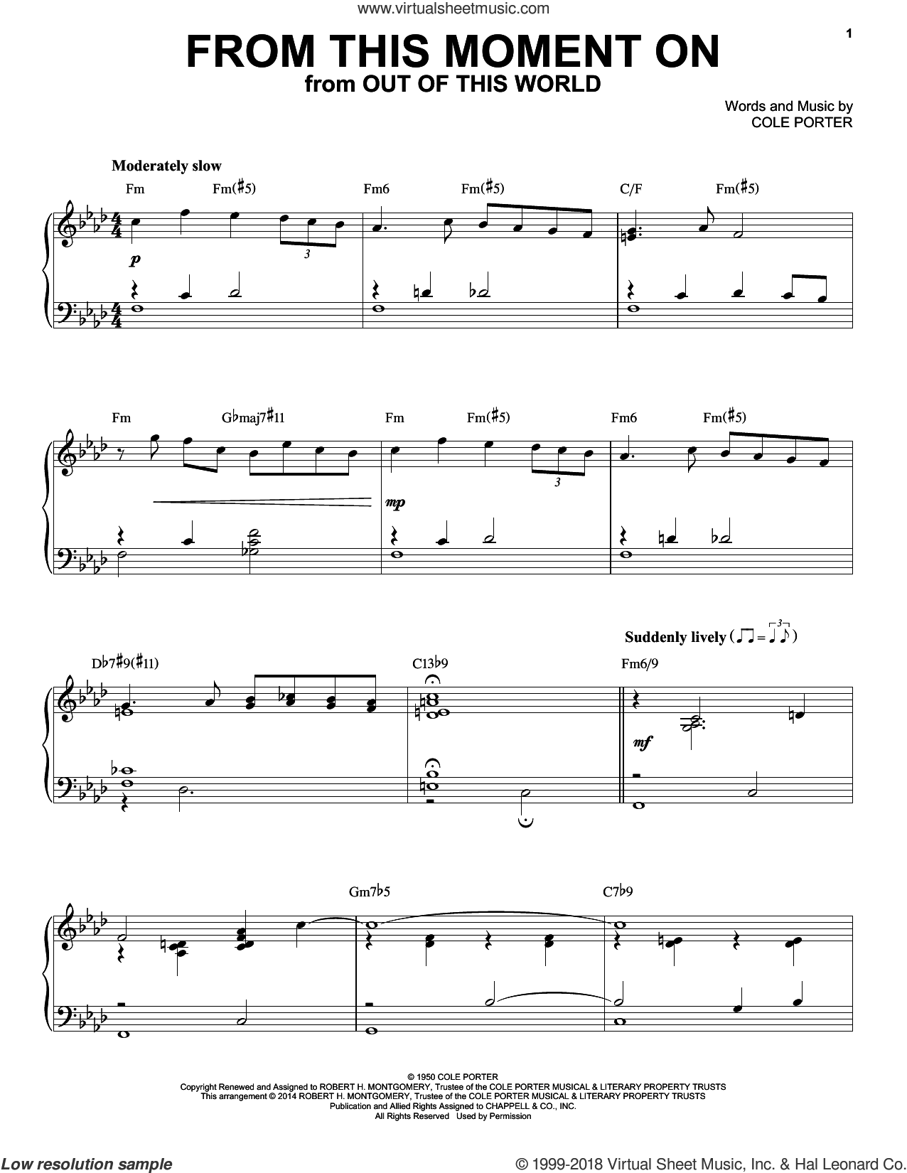 From This Moment On By Shania Twain Free Sheet Music