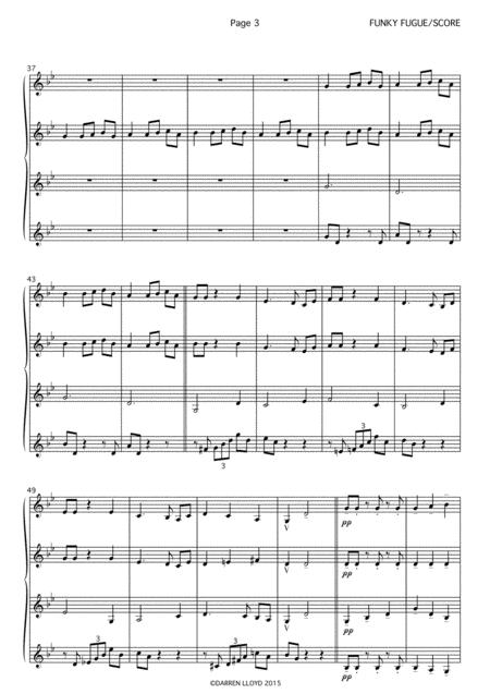 Funky Fugue For Trumpet Quartet By Darren Lloyd Free Sheet Music