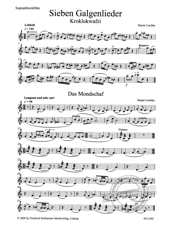 Galgenlieder By Alex Eckert Free Sheet Music