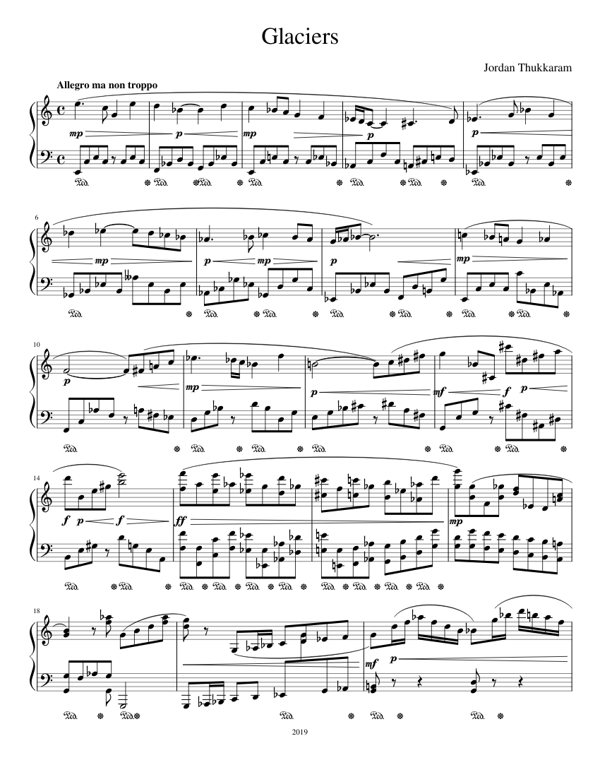 Glaciers By Scott Director Free Sheet Music