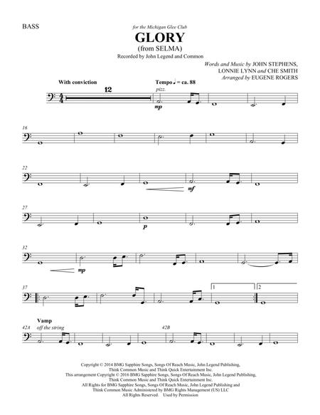 Glory (from Selma) (arr. Eugene Rogers) - Double Bass By Common Free Sheet Music