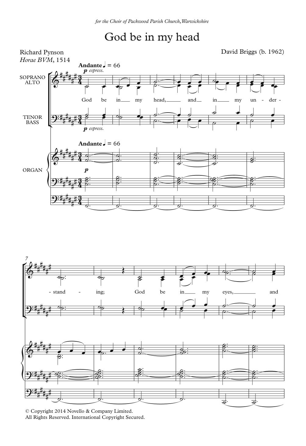 God Be In My Head By John Rutter Free Sheet Music