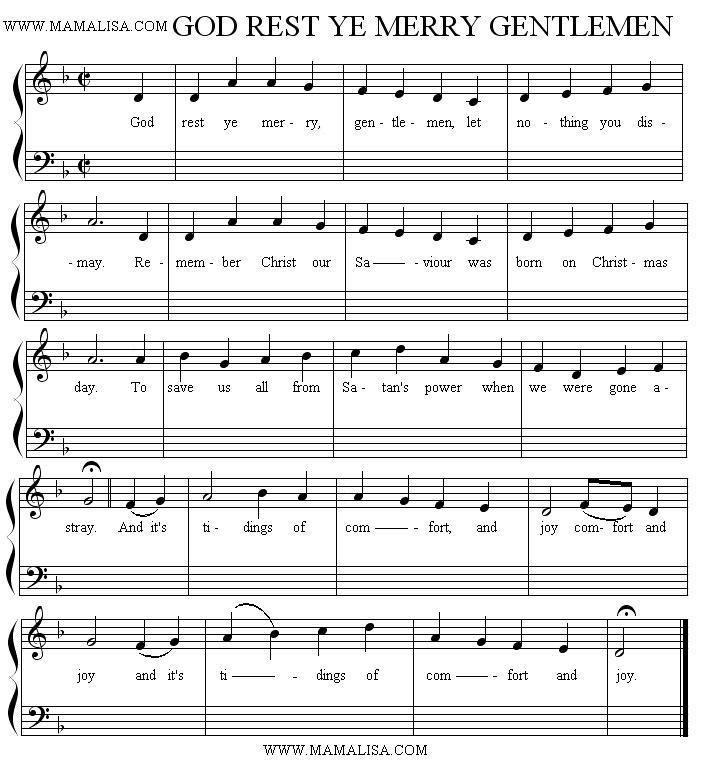 God Rest Ye Merry, Gentlemen By Mike Lawrence Free Sheet Music