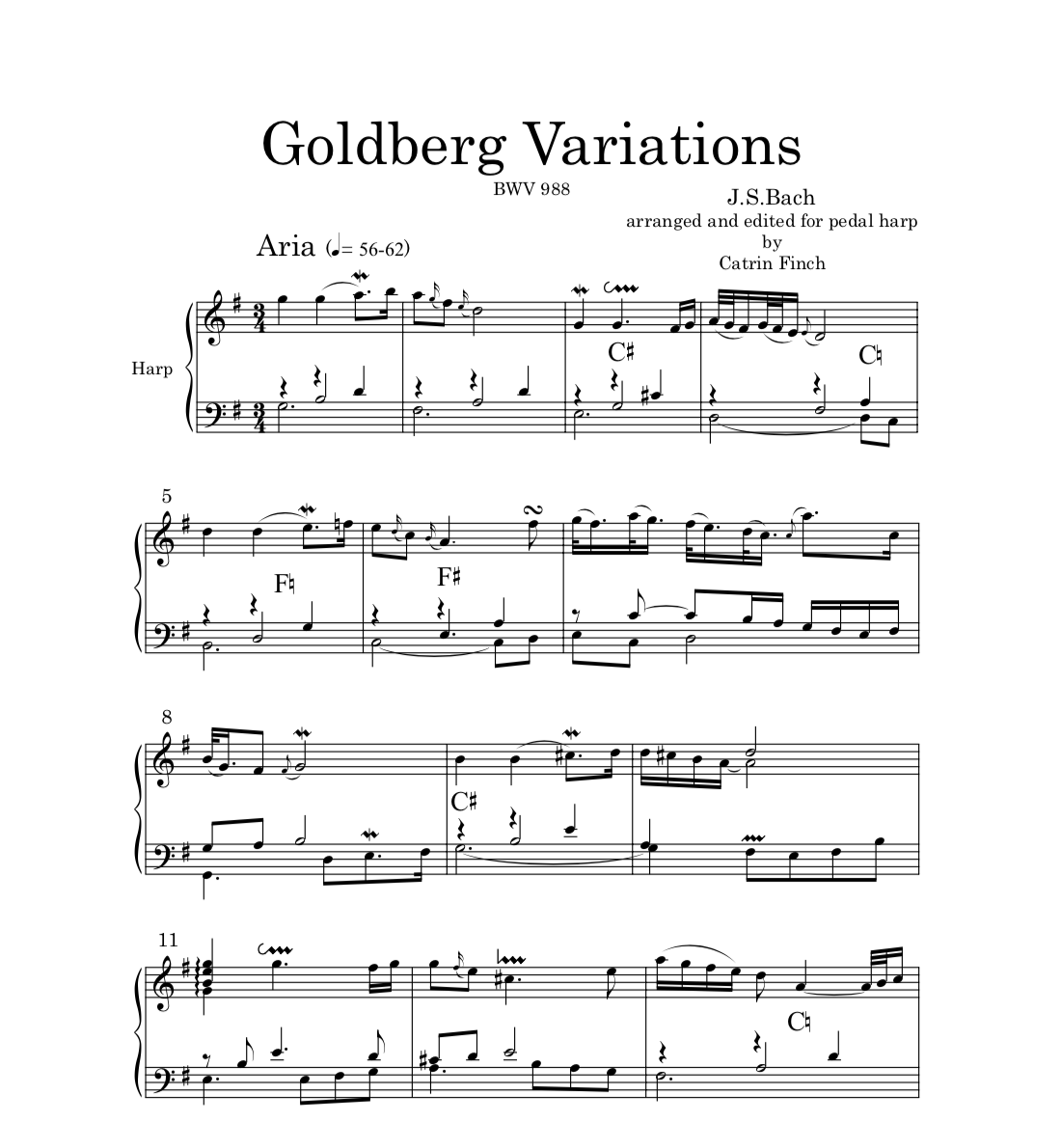 Goldberg Variations By Johann Sebastian Bach Free Sheet Music