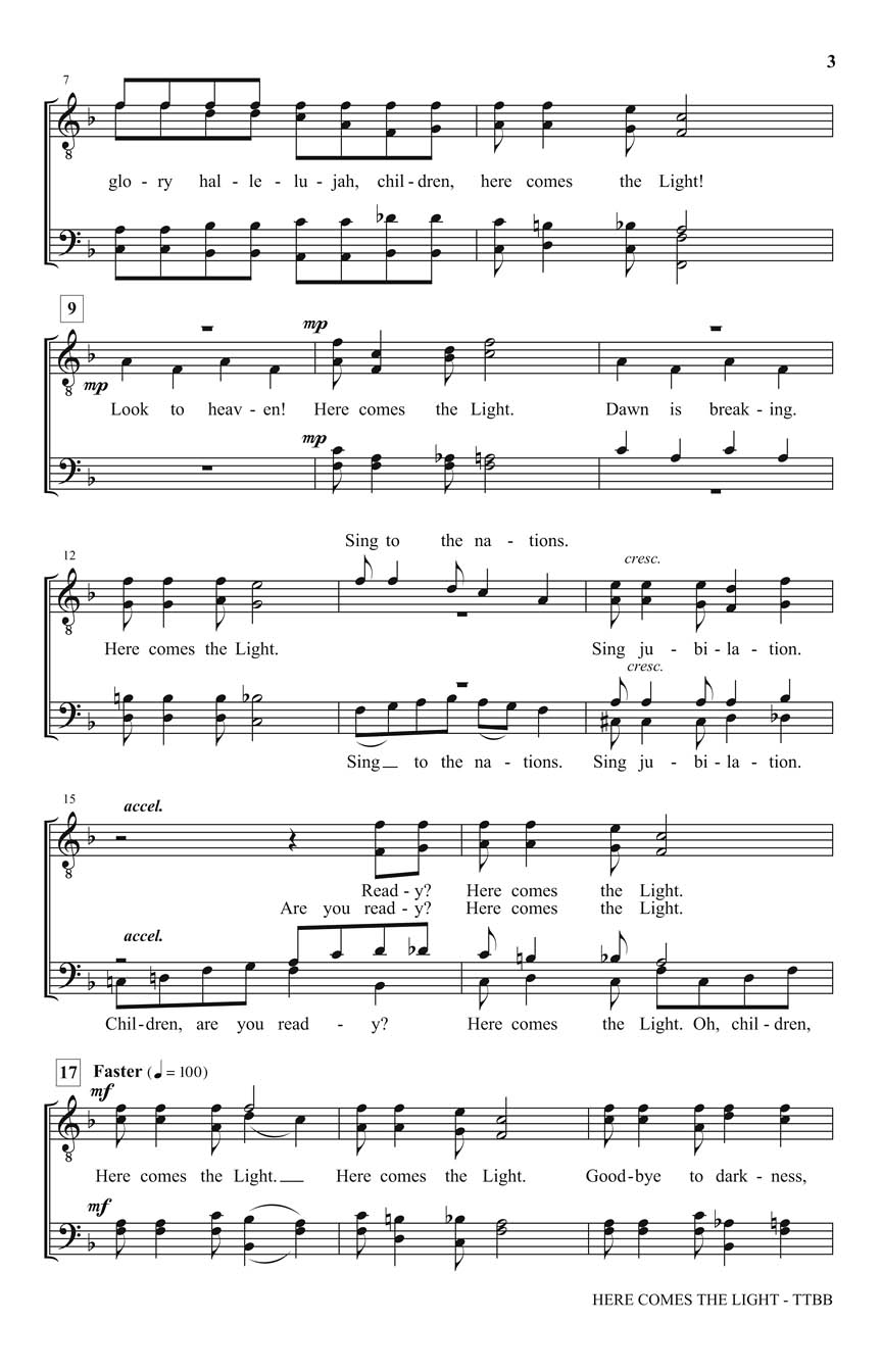 Here Comes The Light By Joseph Graham Free Sheet Music