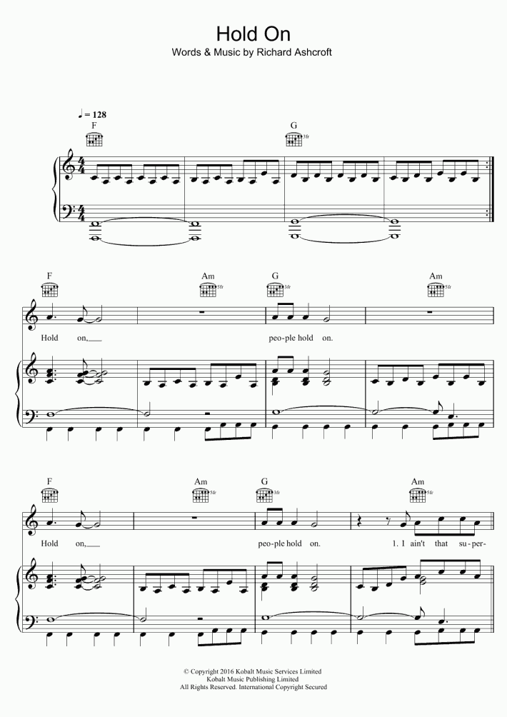 Hold On By Victor C Johnson Free Sheet Music