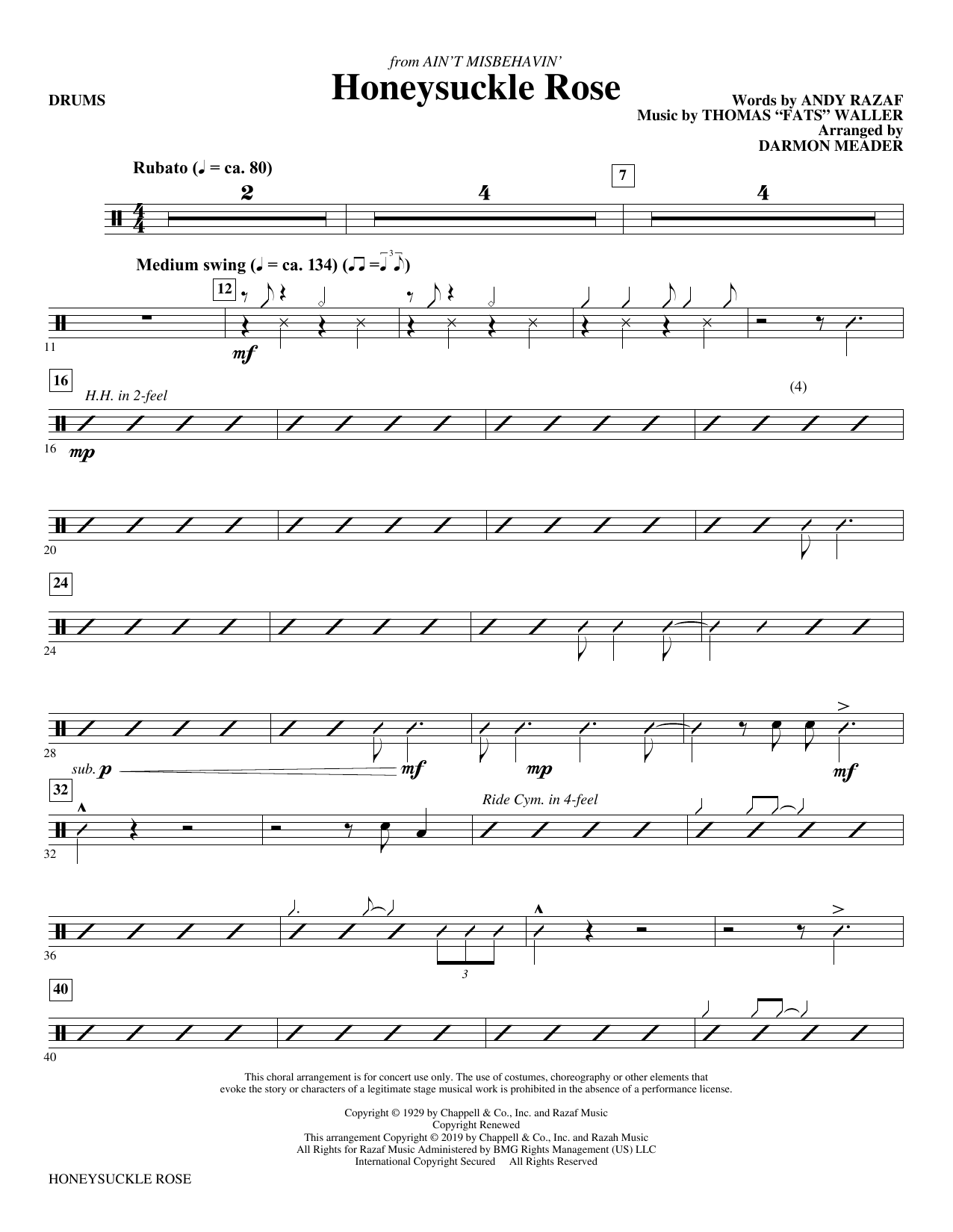 Honeysuckle Rose (arr. Darmon Meader) By Django Reinhardt Free Sheet Music