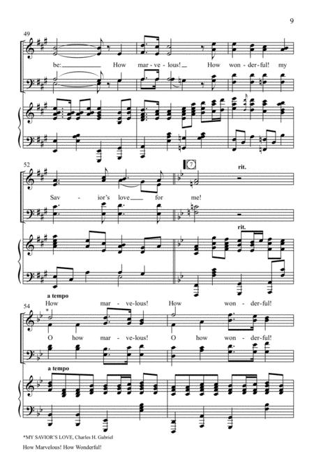 How Marvelous! How Wonderful! (I Stand Amazed) By Mary McDonald Free Sheet Music