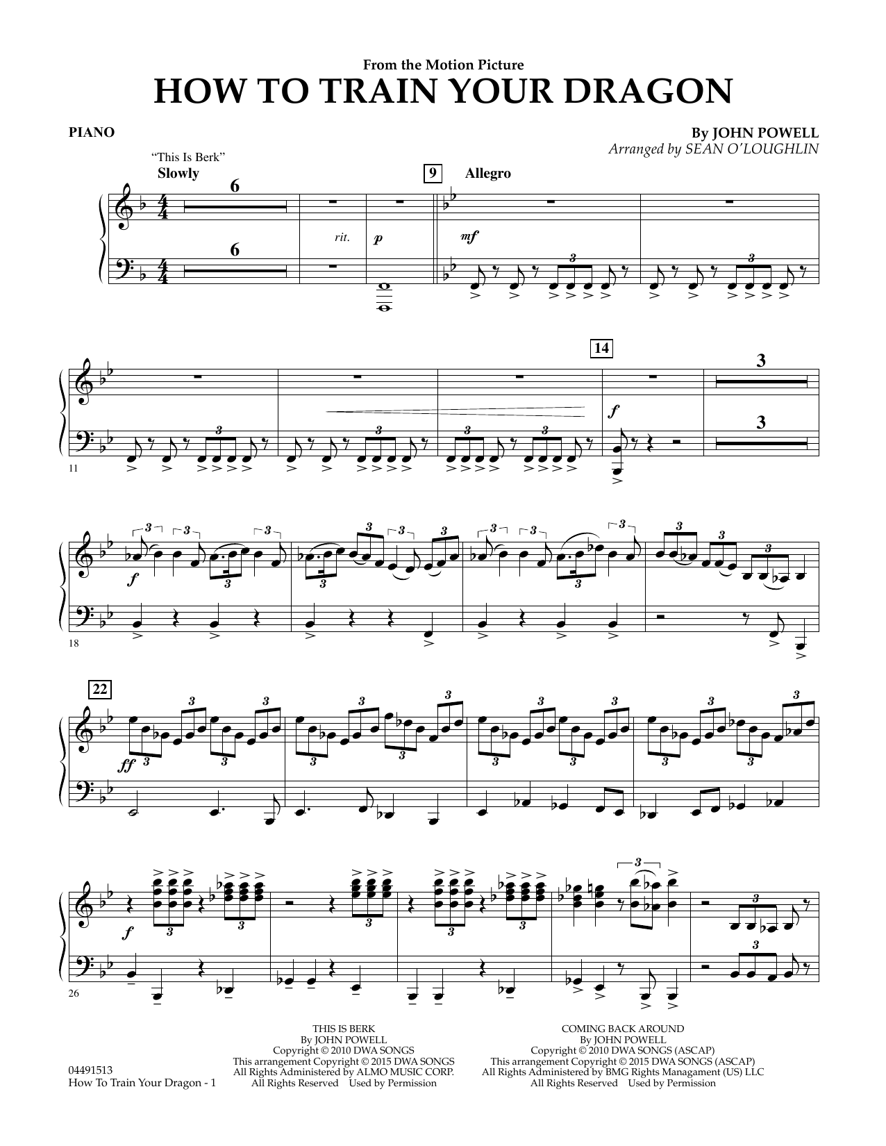 How To Train Your Dragon By John James Powell Free Sheet Music