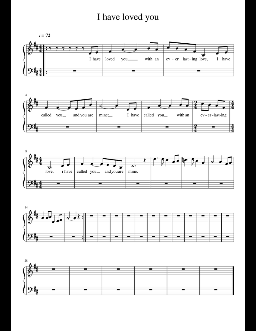 I Loved You By Jay Rouse Free Sheet Music