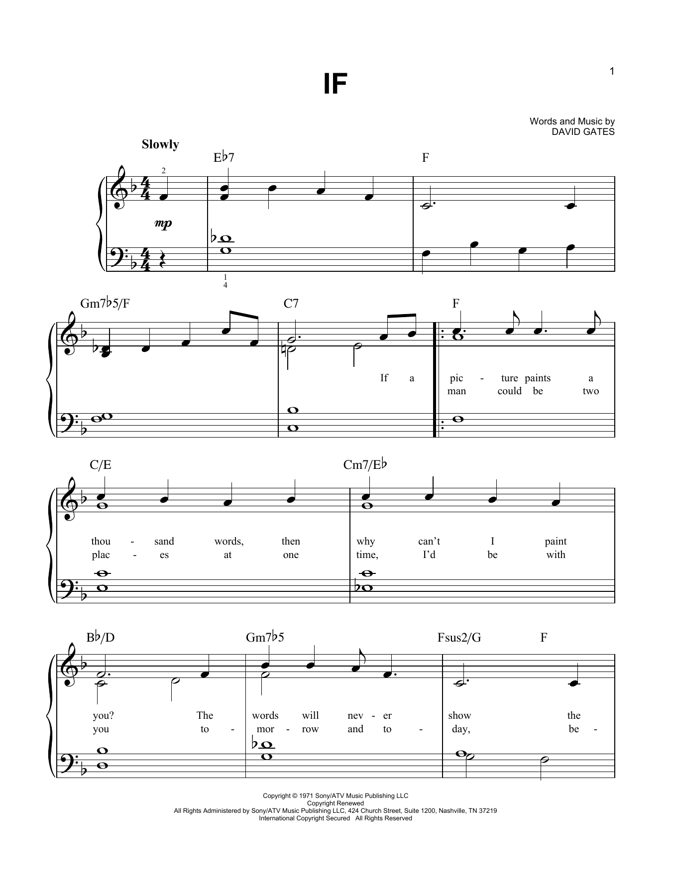 If By Bread Free Sheet Music