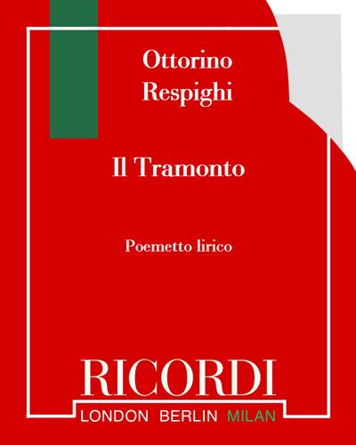 Il Tramonto By Ottorino Respighi Free Sheet Music