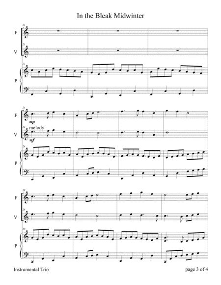 In The Bleak Midwinter (Flute Solo With Piano Accompaniment) By Gustav Holst Free Sheet Music