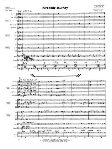 Incredible Journey - Full Score By Bob Mintzer Free Sheet Music