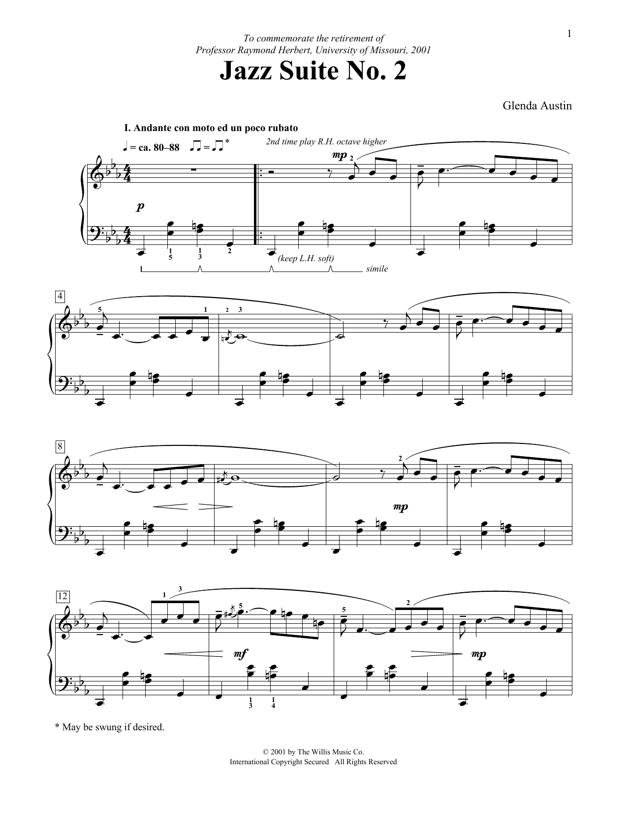 Jazz Suite By Lucio Franco Amanti Free Sheet Music