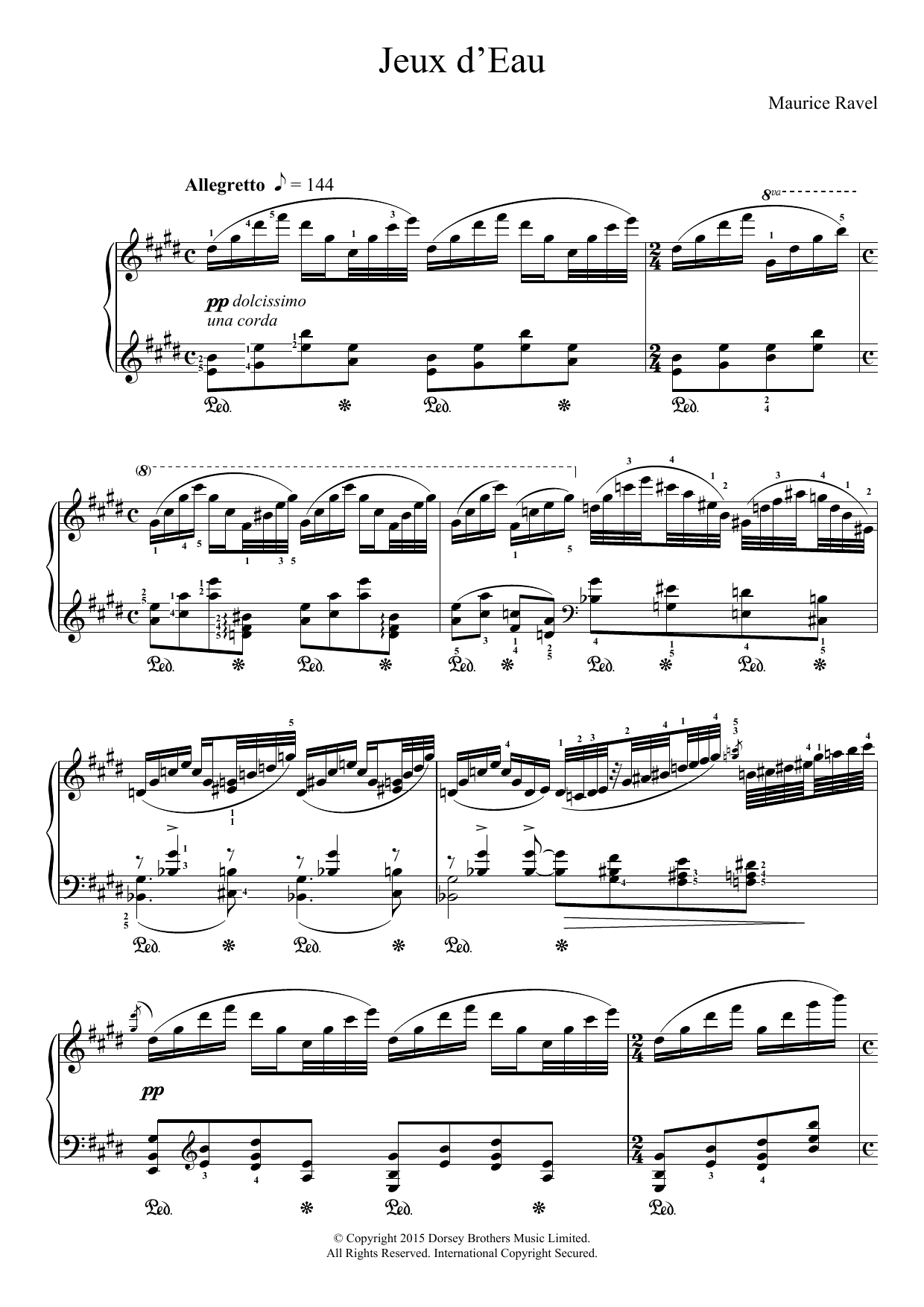 Jeux D'eau By Maurice Ravel Free Sheet Music