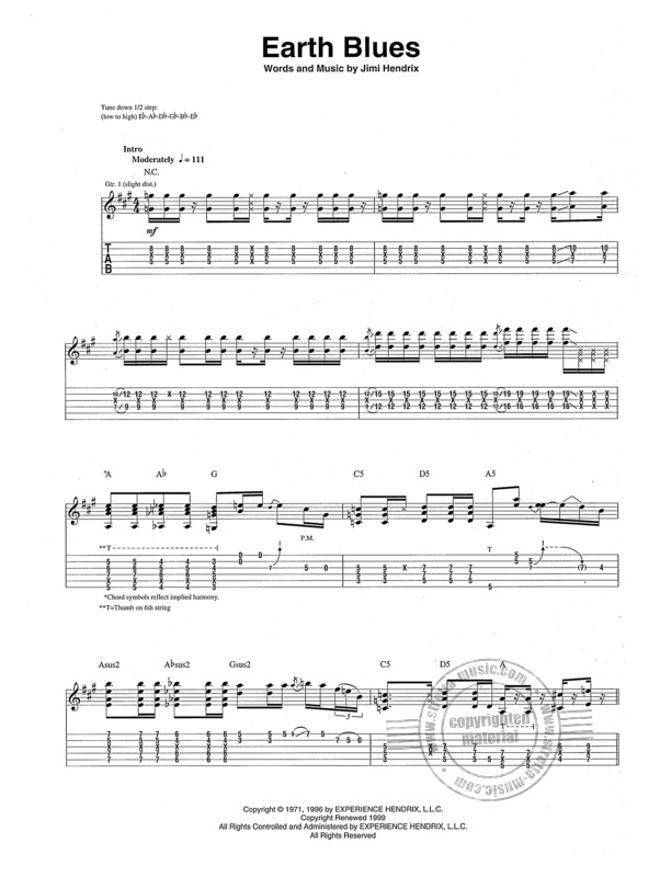 Jimi Hendrix - People, Hell And Angels By Jimi Hendrix Free Sheet Music