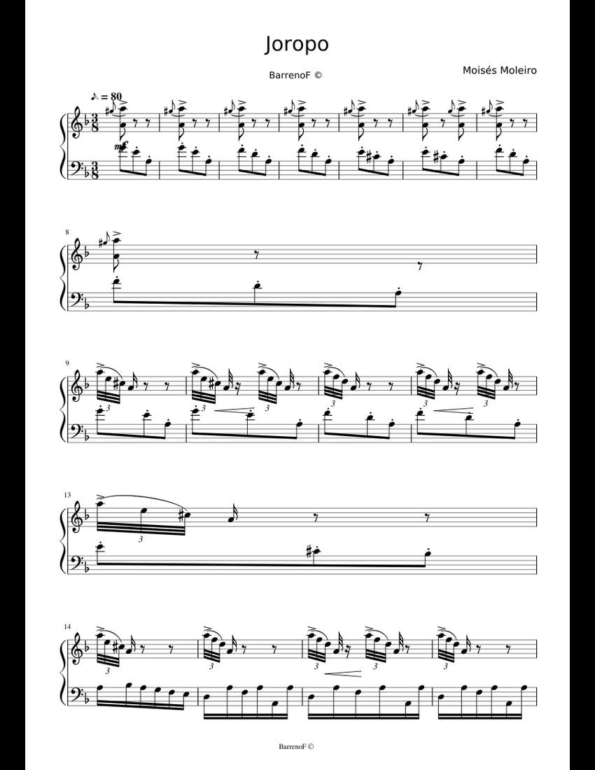 Joropo By Moises Moleiro Free Sheet Music