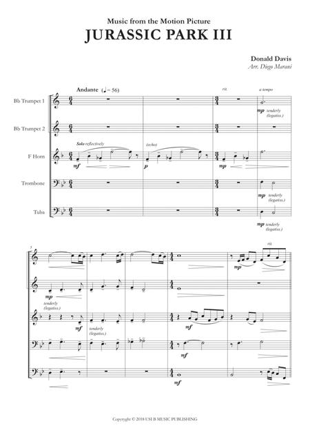 Jurassic Park Iii By Donald Davis Free Sheet Music