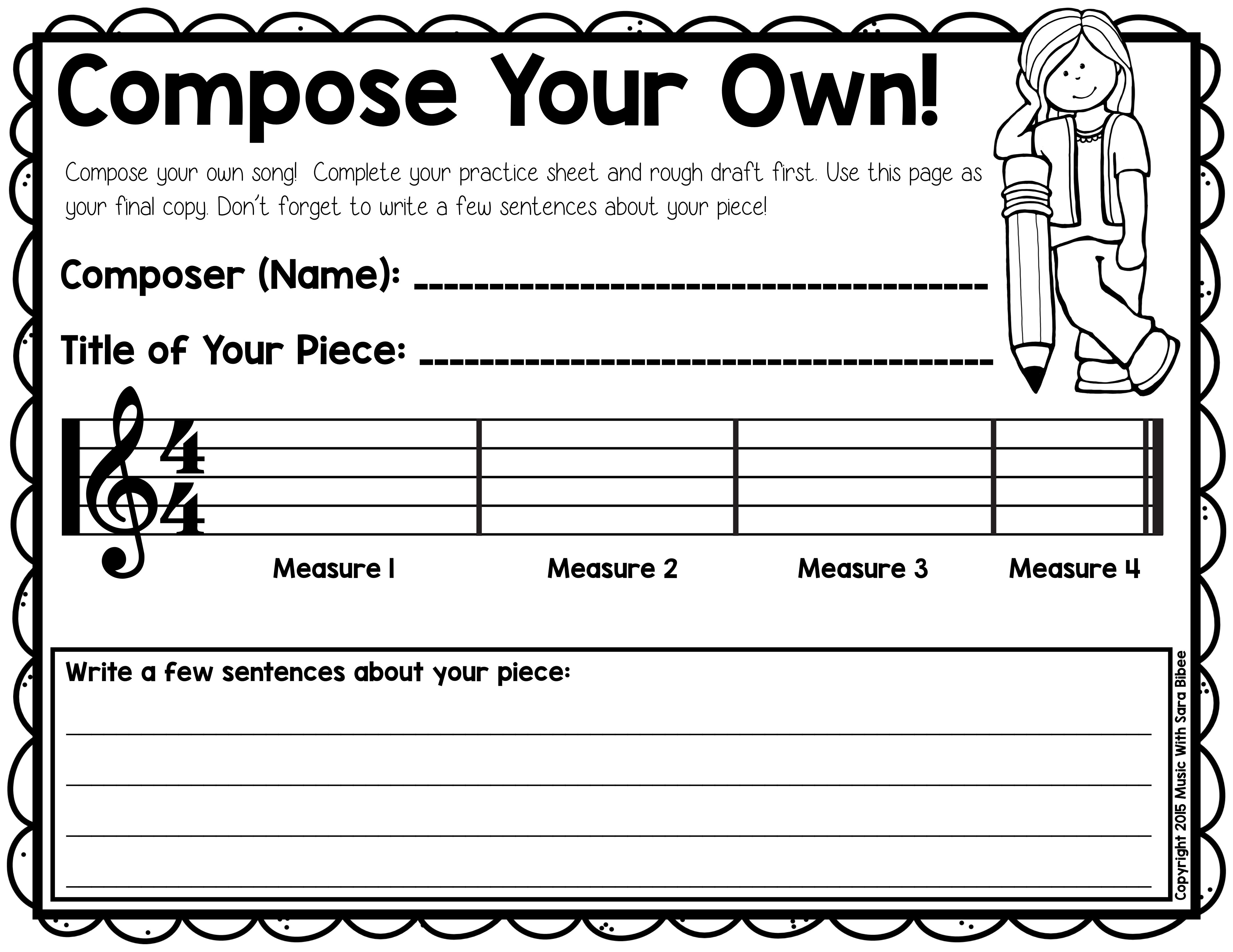 Kids Can Compose By Nicole LeGrand Free Sheet Music