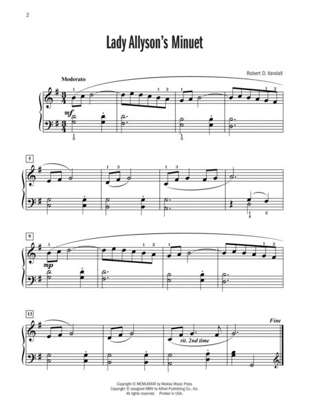 Lady Allyson's Minuet By Robert D. Vandall Free Sheet Music