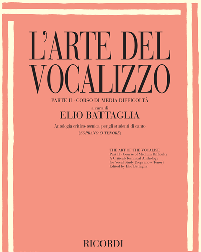 L'Arte Del Vocalizzo - Parte II: Corso Di Media Difficolta By N Free Sheet Music