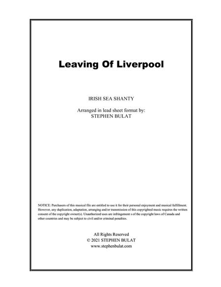 Leaving Of Liverpool (The Dubliners, The Pogues) - Lead Sheet (key Of G) By Irish Sea Shanty Free Sheet Music