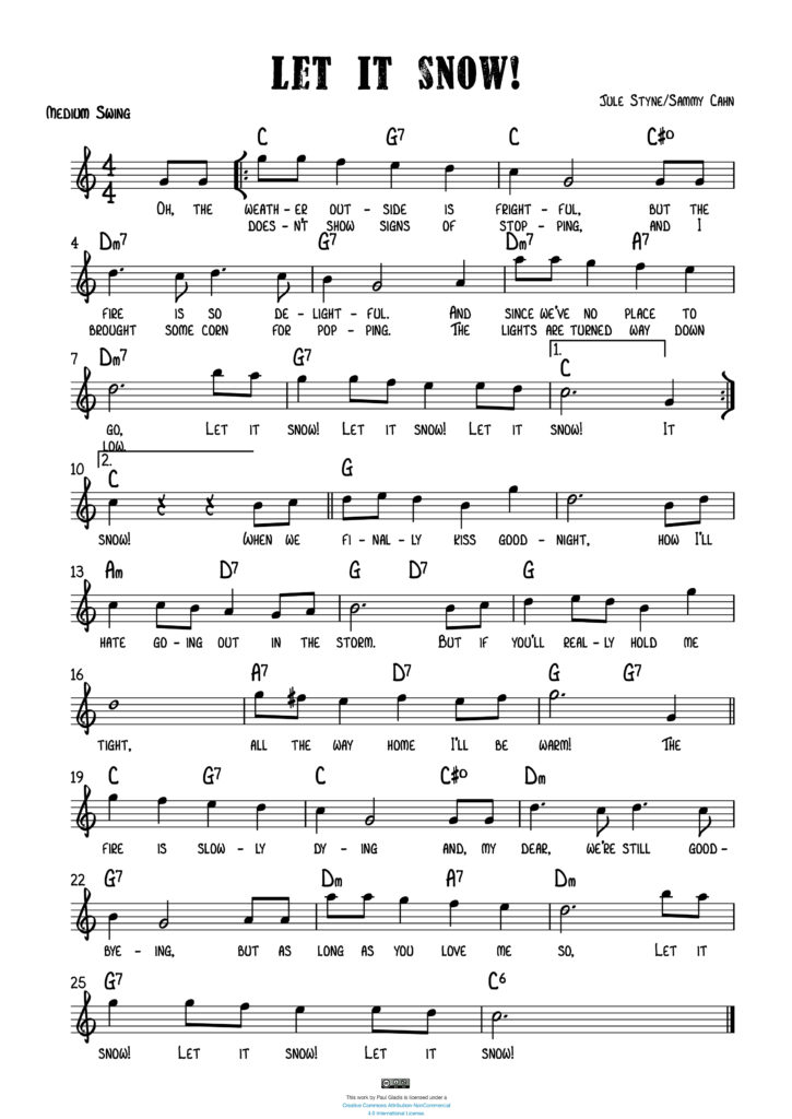 Let It Snow! Let It Snow! Let It Snow! By Lady Antebellum Free Sheet Music