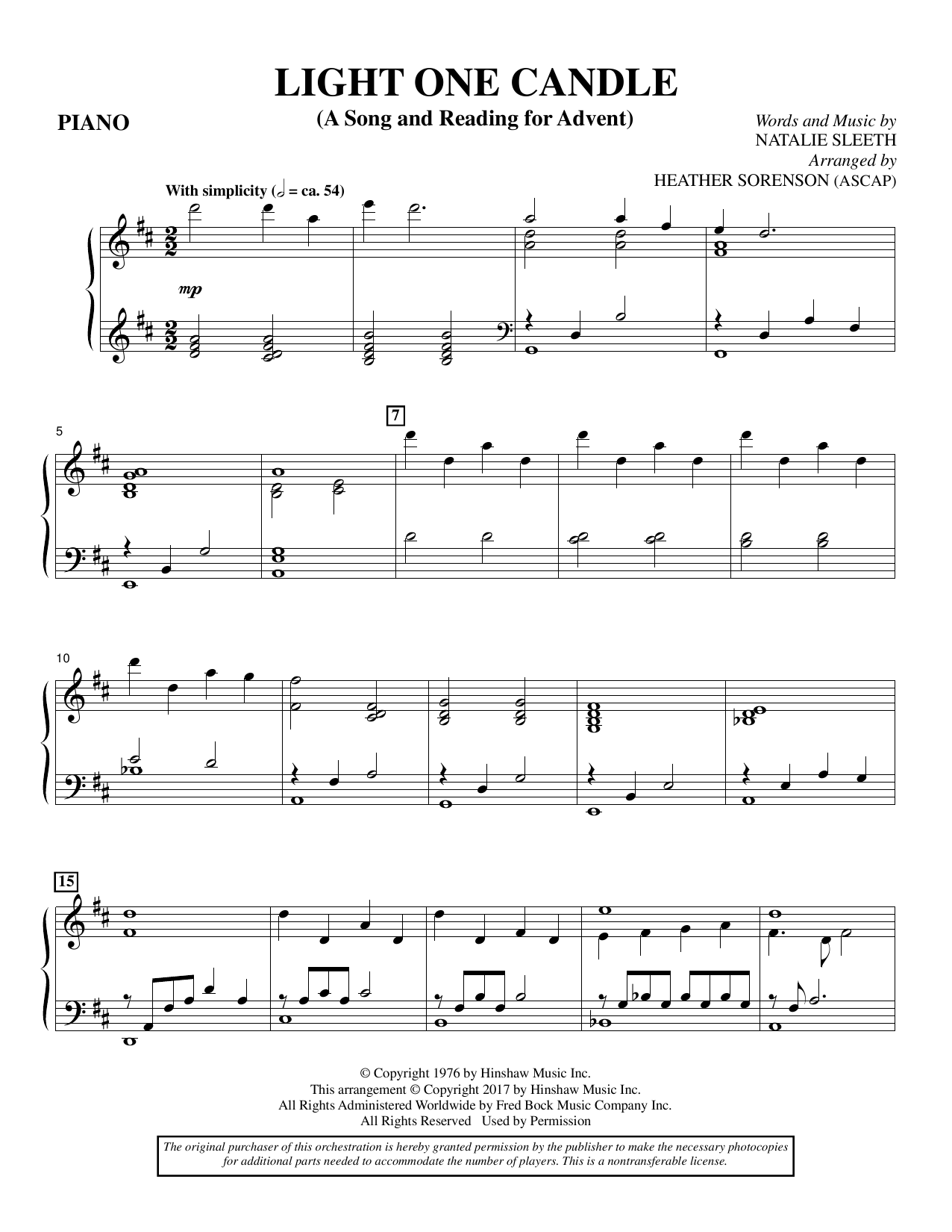 Light One Candle By Peter Paul And Mary Free Sheet Music