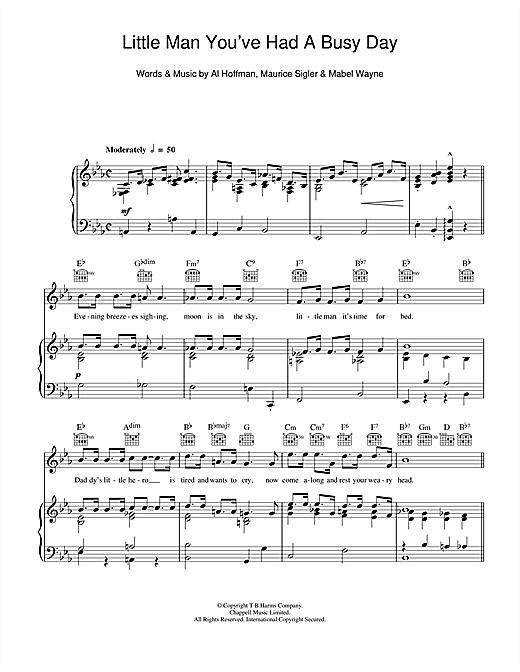 Little Man You've Had A Busy Day By Paul Robeson Free Sheet Music