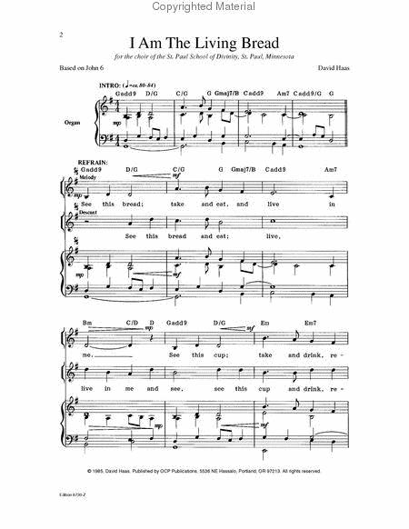 Living Bread By Joel Raney Free Sheet Music