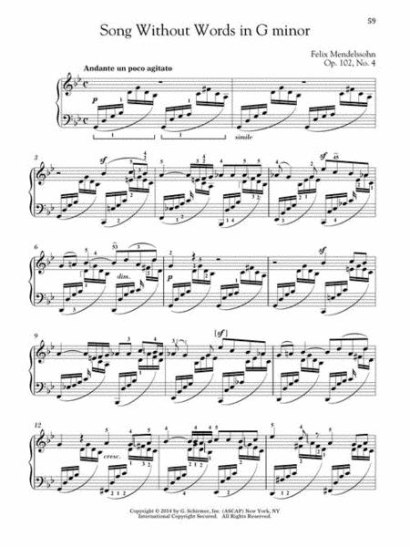 Mendelssohn - Selections From Songs Without Words By Felix Bartholdy Mendelssohn Free Sheet Music