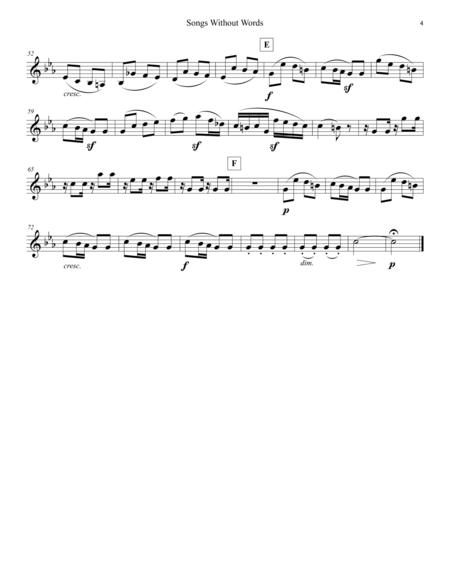 Mendelssohn: Songs Without Words, Arr. For String Quartet By Felix Bartholdy Mendelssohn Free Sheet Music