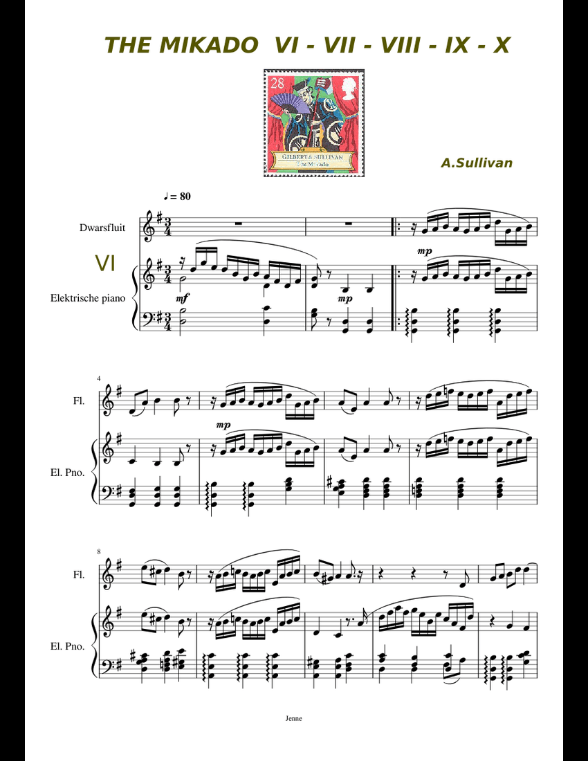 Mikado By Sir Arthur Seymour Sullivan Free Sheet Music