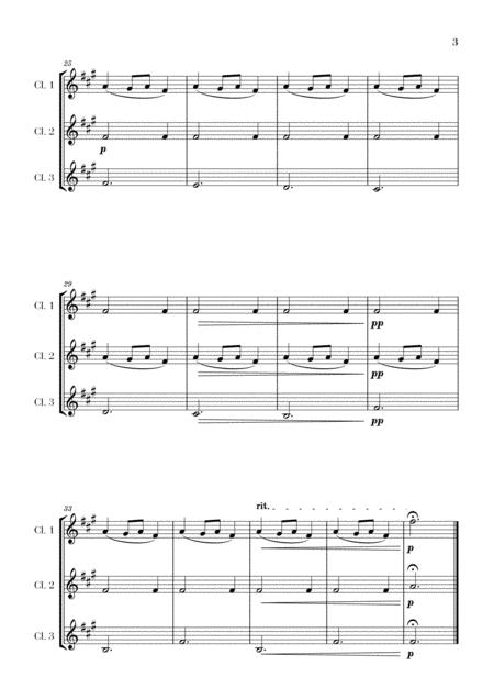 More Carols For Three - Clarinet Trio By Traditional Christmas Free Sheet Music