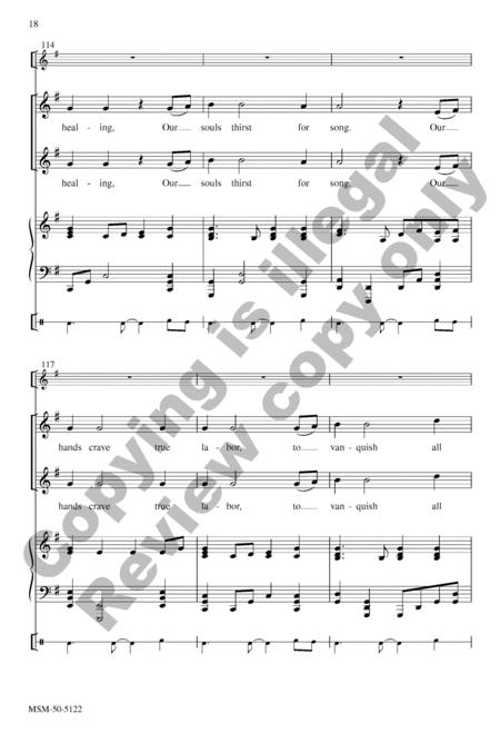 My Heart Shall Sing (Choral Score) By Karen Marrolli Free Sheet Music