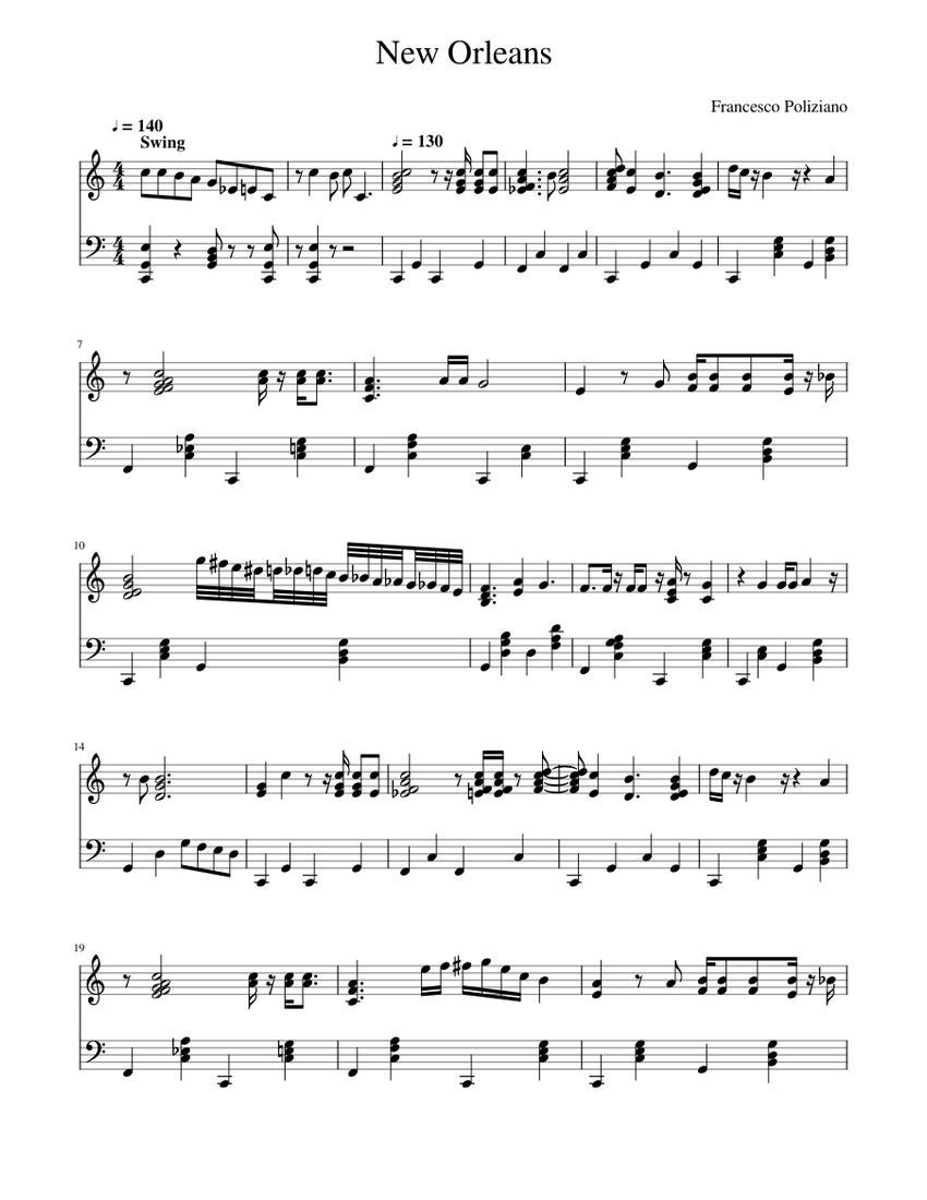 New Orleans Piano Styles By Various Free Sheet Music