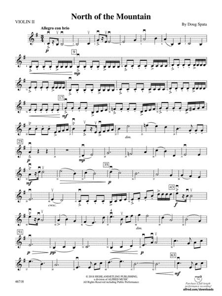 North Of The Mountain: 2nd Violin By N Free Sheet Music