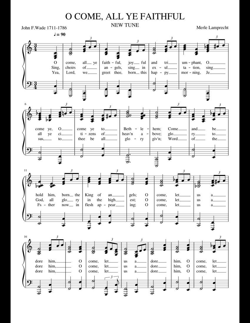 O Come, All Ye Faithful (Downloadable Full Score) By Hal H. Hopson Free Sheet Music