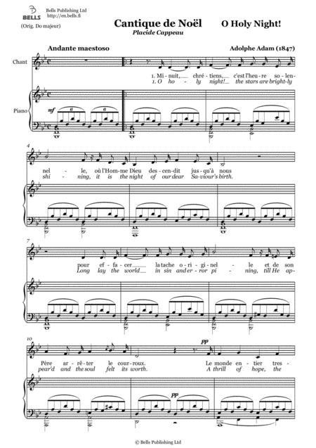 O Holy Night! (B Major) By Adolphe-Charles Adam Free Sheet Music