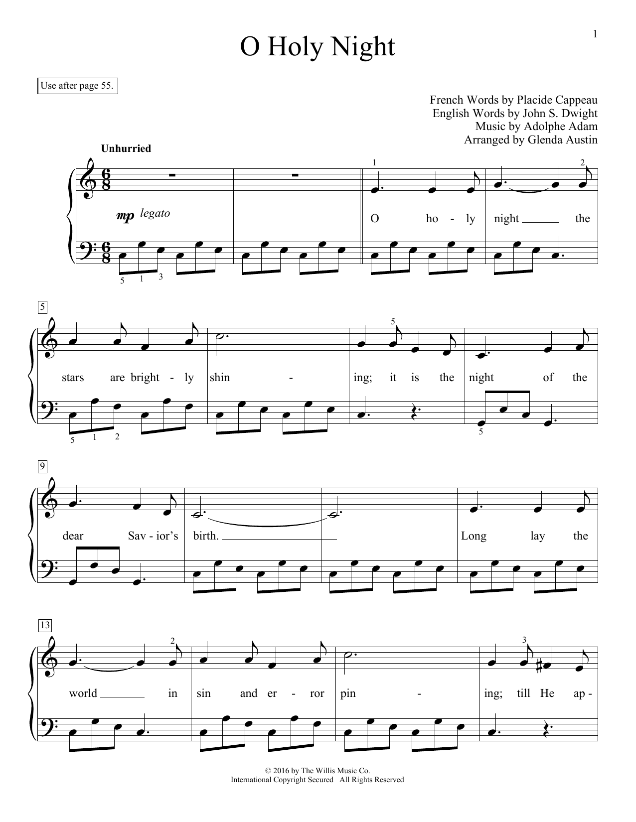 O Holy Night By N Free Sheet Music